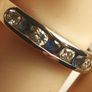 9ct White Gold Sapphire & Zirconia Eternity Ring Image 5