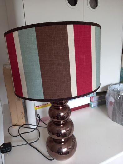 Table lamp  (Teal red brown)