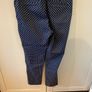 Savida  navy and white polka dot straight leg trousers size 10 Image 2