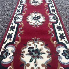 Beautiful Belgian runner rug with label