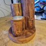 Handcrafted wooden tealight holder Image 3