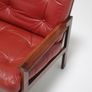 Vintage Danish Rosewood & Leather Three Seat Sofa Capella by Illum Wikkelso for N. Eilersen, 1960s. Image 2