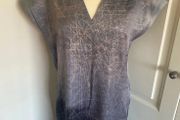 Jigsaw size 10 lined silk dress - grey/gold