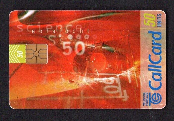 1996 Ireland 50 unit Irish Culture Science (Gemplus) Call Card used. Telecom Eireann Card Number 1143