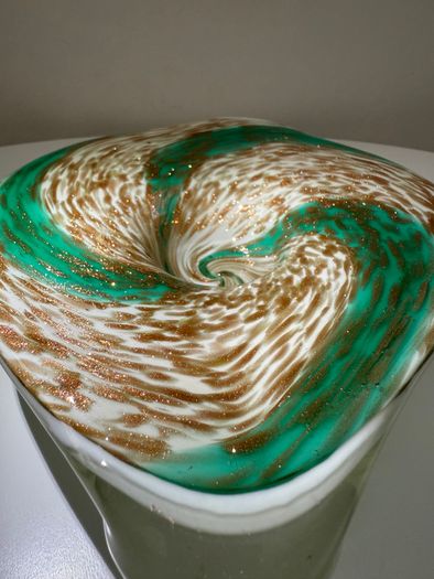 Fratelli Toso Murano, legendary Starry Night Organic Bowl. Ermanno Toso Design. c.1955 to 1965
