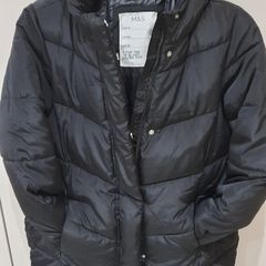 Girls M&S coat black age 10/11