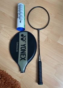YONEX All Carbon Graphite Badminton Racket & Shuttlecock Tube Set