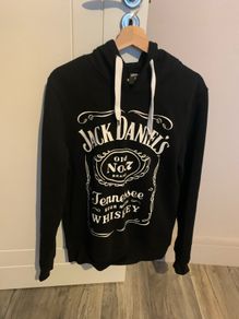 Jack Daniel's Label Pullover Black Hoodie