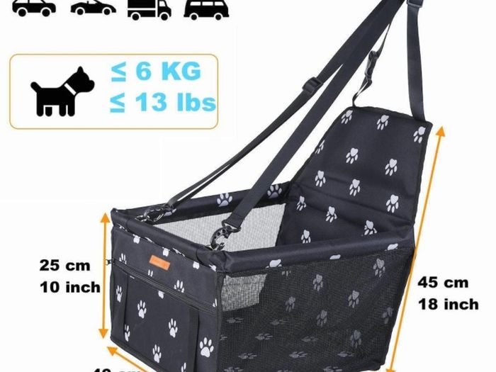Waterproof Pet Dog Car Seat Booster Carrier with Seat Belt Harness and Headrest Strap for Puppy Cat MULTIPLE COLOURS AVAILABLE (FREE POSTAGE)