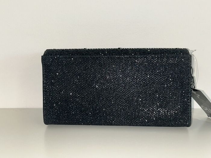 Brand-new Black Sequins Envelope Clutch Bag with Detachable Chain Strap