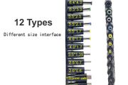 12 in 1 USB 5V to DC Power Cable Universal USB to DC Jack Charging Cable Power Cord Plug Connector Adapter 5.5 x 2.5mm Plug