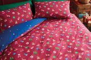Catherine Lansfield Christmas Santas Workshop Duvet Set King Size Reversible