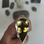 Necklace Natural Black Obsidian Raw Black Stone Image 6