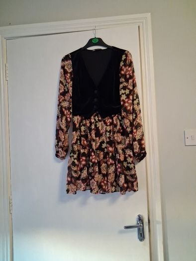 zara multi coloured dress