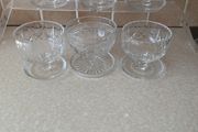 6Footed Cut Crystal Desert/ cocktail Bowls
