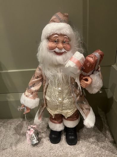 two santa decorations