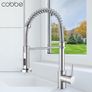 Kitchen Tap 360 with 2 Spray Mode Spring Kitchen Sink Mixer Taps with Pull Out Spray, Commercial Faucet Single Handle Lever, High Arc Swivel Cold and hot Fittings UK Standard Image 5