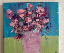 Original Abstract Painting Floral Art Contemporary irish  Art