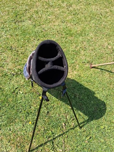 golf stand bag and clubs