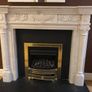 Marble Fireplace and Black Granite Hearth Image 2