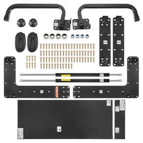 Bed Kit, Queen Size, Deluxe DIY Wall Bed Mechanical Hardware Kit, Pneumatic Lever Heavy Duty Bed Frame Support, Folding Cabinet