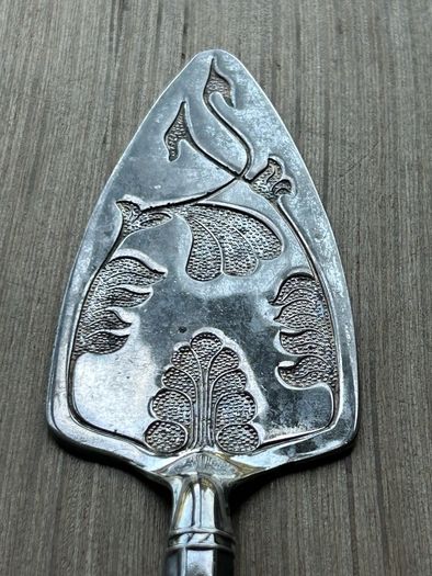 Vintage Mayell silver-plated cake slice server.