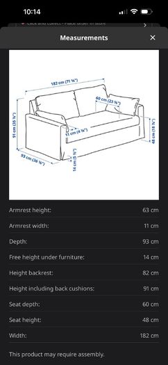 IKEA HYLTARP 2 Seater Sofa Light Beige As New