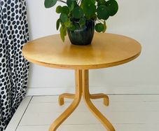 Vintage Post Modern plywood table