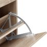 _Shoe Cabinet with 2 Fold-Out Draws - White Pull-Down Shoe Organizer / Adjustable Shoe Cabinet for 12 Pairs of Ladies Shoes or 8 Pairs of Men's Shoes - For Narrow Hallways Image 5