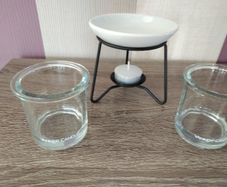 Yankee Candle Glass Votive Holders and Ceramic Tart Burner and Tea Light