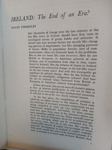 Ireland - The End of an Era? by David Thornley (HQ711)