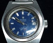 Vintage Tissot Swiss Ladies Watch Automatic Blue Dial Working