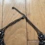 Statement Black silver effect necklace- Edwardian style Image 3