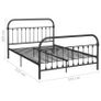 Bed Frame Grey Metal 120x200 cm Image 6