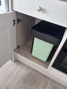 Brabantia Sort&Go Built-in Bin 2x15L, Dark Grey & Jade green