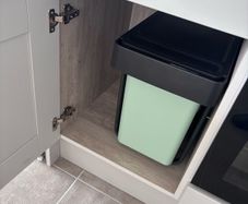 Brabantia Sort&Go Built-in Bin 2x15L, Dark Grey & Jade green