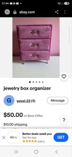 Jewellery dresser box