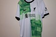 Liverpool Asian shirt size large ptp 22" green/white 30" long in excellent condition