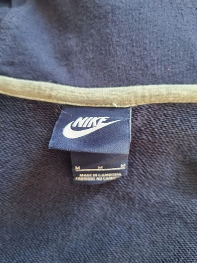 Nike camo full zip hoodie size medium ptp 22" navy in good condition