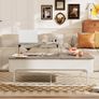 Coffee Table - 3-Partition Industrial Tables, Pull-Out Drawer, Stable Metal Frame & Hidden Storage, Centre Table for Living Room, Small Space, Home Office Image 8