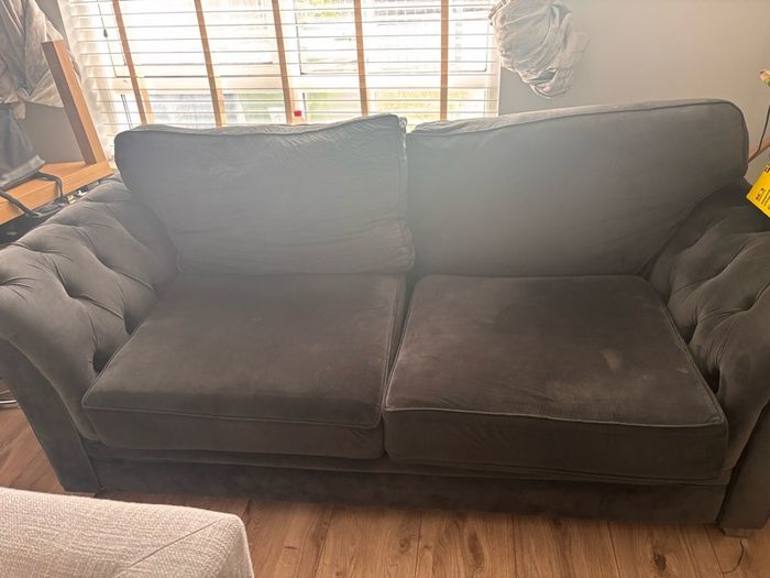 Grey fabric sofa