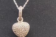 New and boxed Sterling Silver Swarovski Marcasite pendant set