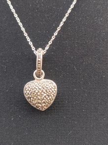 New and boxed Sterling Silver Swarovski Marcasite pendant set