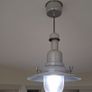 2 large silver pendant lights Image 2