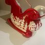 Pretty Ceramic Christmas Sleigh Flower Pot / Decoration Ceramic Hamper Image 4