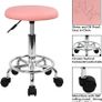 Swivel Rolling Stool Height Adjustable PU Leather Cushion Salon Vanity Massage Office Stool Chair Small Image 3