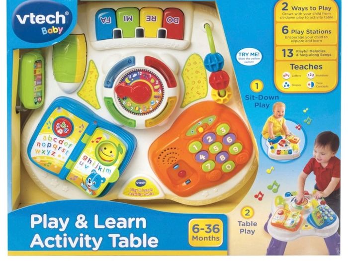 Vetch play and learn activity table