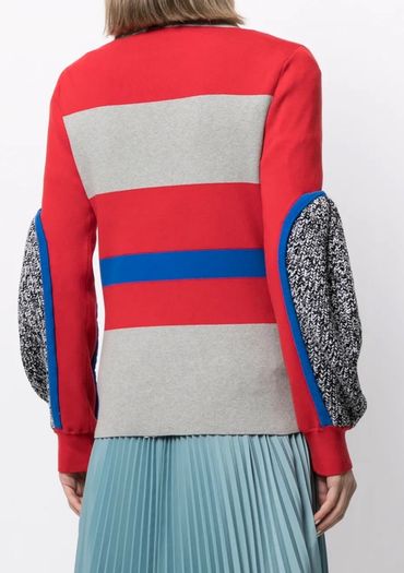 Enfold colour-block jumper