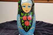 Vintage Russian Matryoshka Nesting Dolls 10 Pieces Moscow 1991 Signed S A Petukhova 25cm