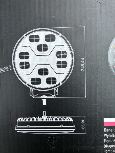 Pair of round spider Led headlights 12/24v